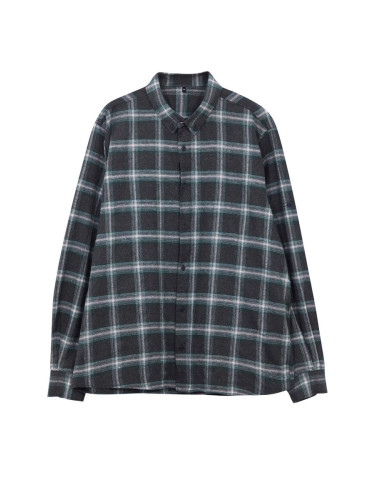 Trendyol Large Size Green Winter Checkered Shirt