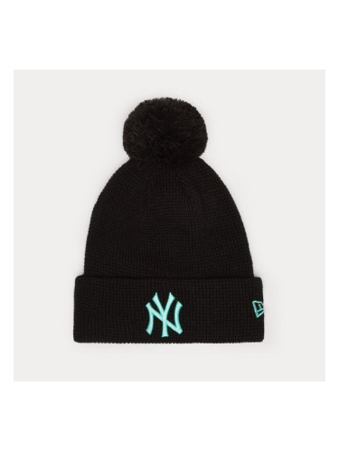 New Era Шапка Pop Bobble Beanie Nyy New York Yankees Blk мъжки Аксесоари Зимни шапки 60285009 Черен