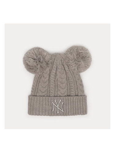 New Era Шапка Wmns Double Pom Nyy Hgr New York Yankees Hgr дамски Аксесоари Зимни шапки 60284834 Сив