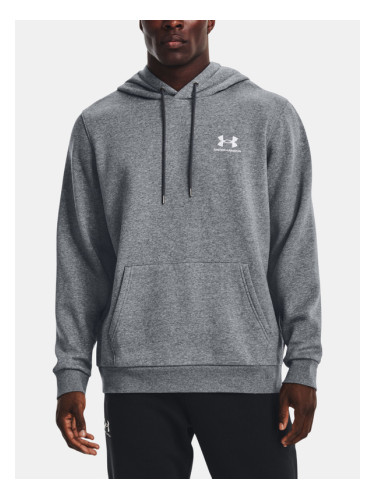 Under Armour UA Essential Fleece Hoodie Sweatshirt Siv