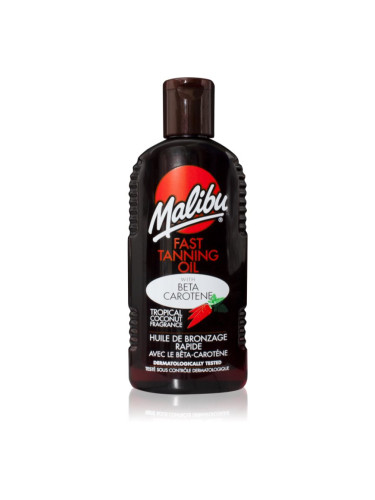 Malibu Fast Tanning Oil продукт за ускоряване и удължаване ефекта на загар 200 мл.