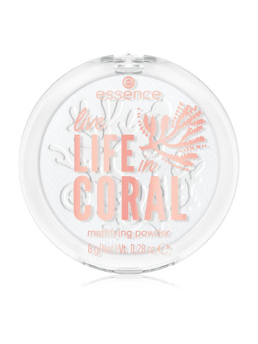 essence LIFE in CORAL матираща пудра цвят 01 Smilin' From Shore To Reef 8 гр.