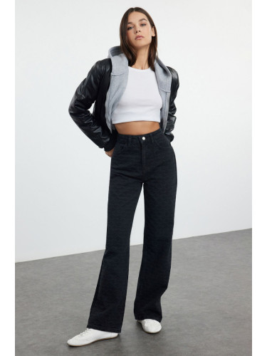 Trendyol Black High Waist Wide Leg Jeans