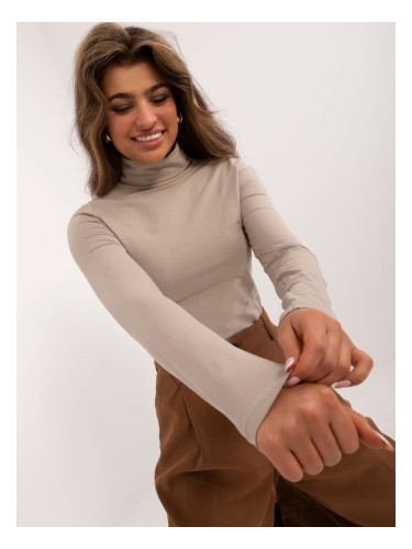 Beige women's turtleneck blouse SUBLEVEL