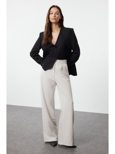 Trendyol Beige Wide Leg Woven Trousers