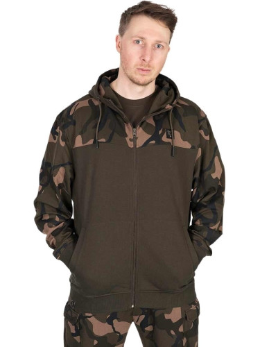 Fox Fishing Суитчер LW Khaki/Camo Split Zip Hoody - XL