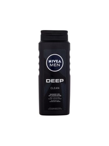 Nivea Men Deep Clean Body, Face & Hair Душ гел за мъже 500 ml