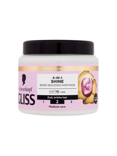 Schwarzkopf Gliss Shine 4-in-1 Hair Mask Маска за коса за жени 400 ml