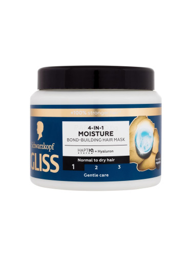 Schwarzkopf Gliss Moisture 4-in-1 Hair Mask Маска за коса за жени 400 ml