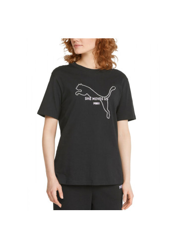 PUMA Her Graphic Tee Black