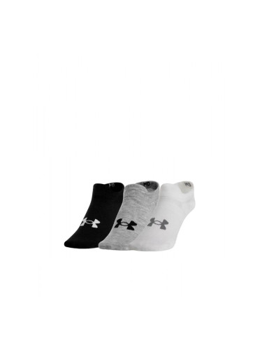 UNDER ARMOUR 3-Packs Essential Ultra Low Cut Socks Black/Grey/White