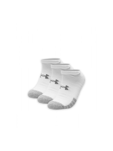 UNDER ARMOUR 3-Packs Heatgear No Show Socks White