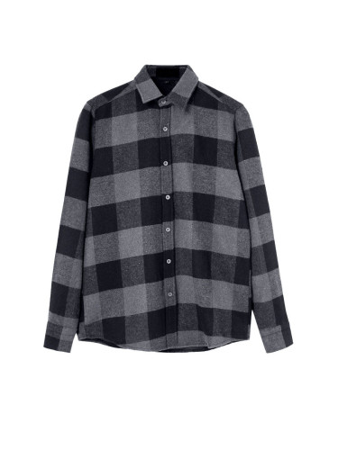 Trendyol Black Regular Fit Winter Checkered Lumberjack Shirt