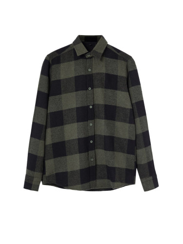 Trendyol Khaki Regular Fit Winter Plaid Lumberjack Shirt