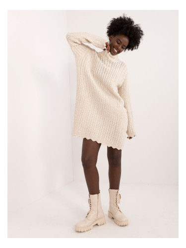 Light beige knitted dress