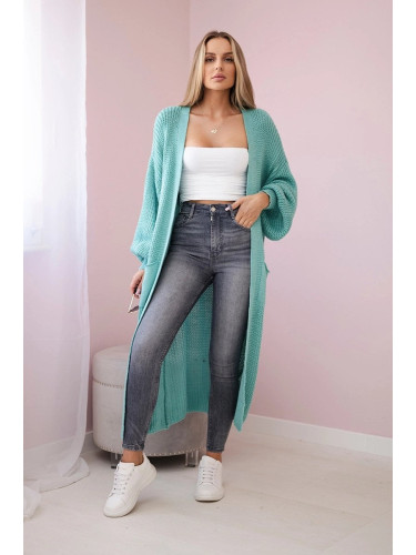 Long cardigan mint