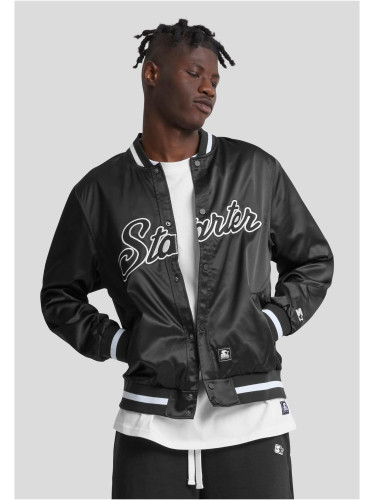 Men's Starter Jacket Satin College Black