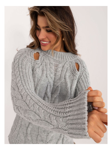 Grey sweater with pattern