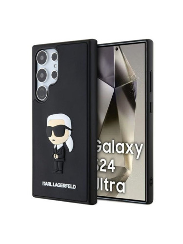 Оригинален кейс Karl Lagerfeld HC 3D Rubber Ikonik NFT, За Samsung Galaxy S24 Ultra (S928B), Черен