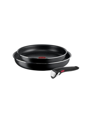 Tefal - К-кт тигани 3 бр. INGENIO EASY COOK & CLEAN BLACK