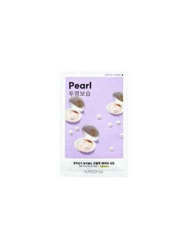 Маска за лице с екстракт от перли за уморена кожа Missha Airy Fit Sheet Mask Pearl