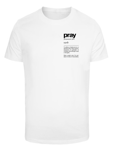 Men's T-shirt Pray Definition white