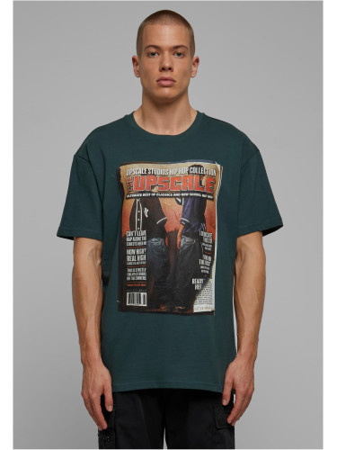 Men's Oversize T-Shirt Upscale Magazine Bottle Green