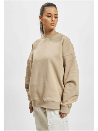 Women's hoodie without hood beige