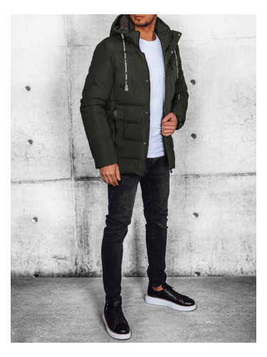 Men's Green Quilted Dstreet Winter Jacket