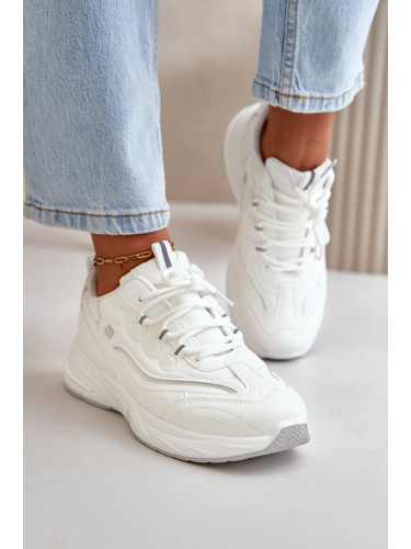 Sporty sneakers made of eco-leather white Verilisse