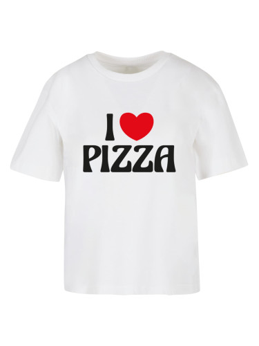 Women's T-shirt Pizza Love white