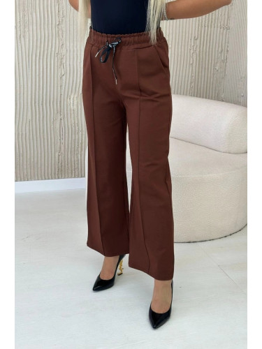 Punto Milano winter pants with wide legs brown