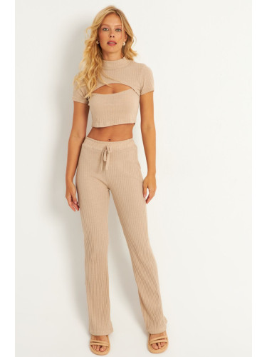 Cool & Sexy Women's Camel Window Suit