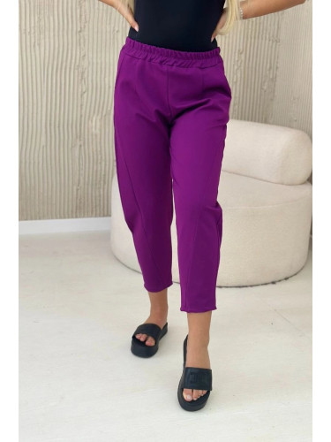 Punto Milano winter pants with pockets dark purple