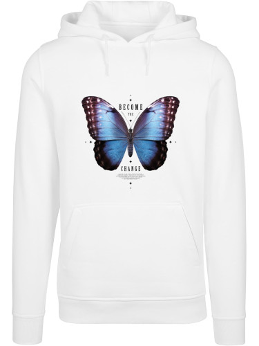 Men's sweatshirt Become The Change Butterfly Hoody white