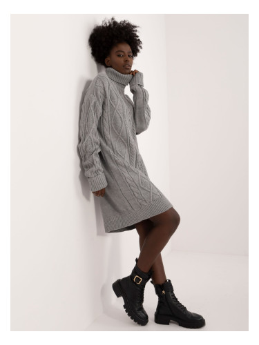 Gray loose knitted dress