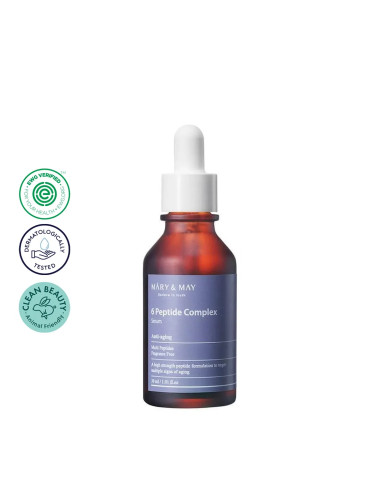 Серум против бръчки с пептиди MARY & MAY 6 Peptide Complex Serum