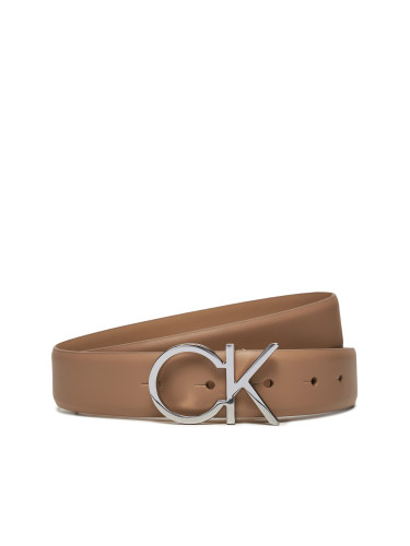 Дамски колан Calvin Klein Re-Lock Ck Logo Belt 30Mm K60K610157 Кафяв