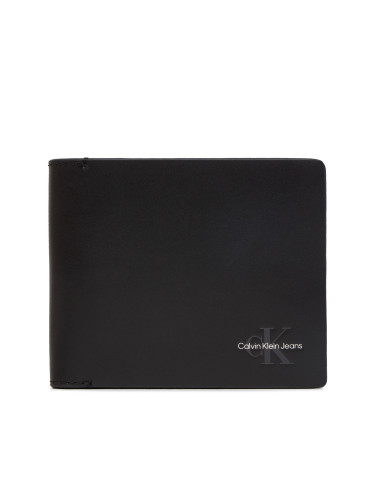 Голям мъжки портфейл Calvin Klein Jeans Monogram Soft Bifold K50K512171 Черен