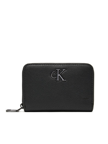 Малък дамски портфейл Calvin Klein Jeans Minimal Monogram Med K60K612262 Черен