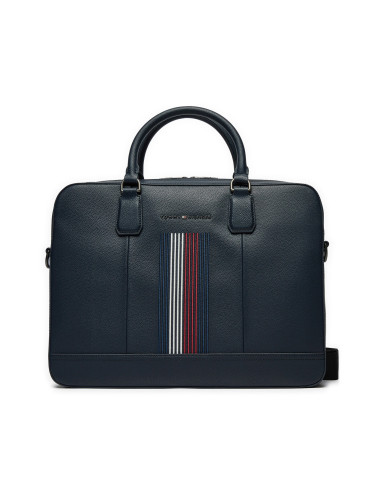 Чанта за лаптоп Tommy Hilfiger Coated Canvas Computer Bag AM0AM12492 Тъмносин