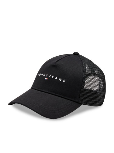 Шапка с козирка Tommy Jeans Tjm Linear Logo Trucker Cap AM0AM12424 Черен