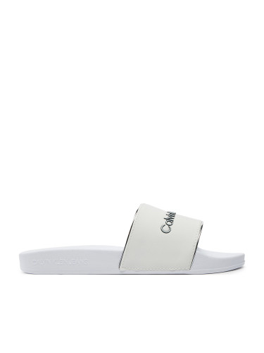 Чехли Calvin Klein Jeans Slide Instituitional Mtr YW0YW01508 Бял