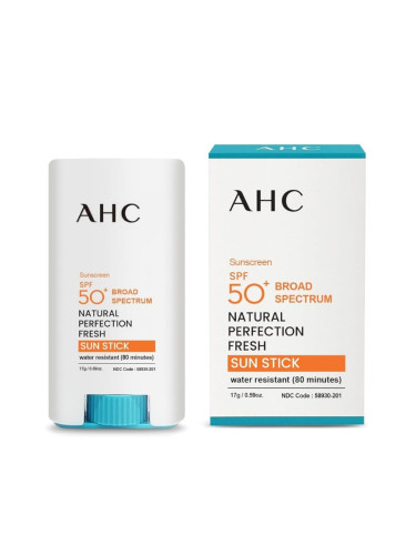 Слънцезащитен стик за лице и тяло SPF50 AHC Natural Perfection Fresh Sun Stick SPF50+