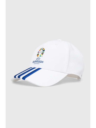 Шапка с козирка adidas Performance Euro 2024 в бяло с апликация IT3314