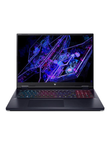 Лаптоп Acer Predator Helios Neo 18 PHN18-71-7972 (NH.QS0EX.001), шестнадесетядрен Intel Core i7-14650HX 2.2/5.2GHz, 18" (45.7cm) WQXGA IPS 165Hz Anti-Glare дисплей & GF RTX 4060 8GB, (HDMI), 16GB DDR5, 1TB SSD, 2x USB 3.2 Type-C, No OS, 3.4kg