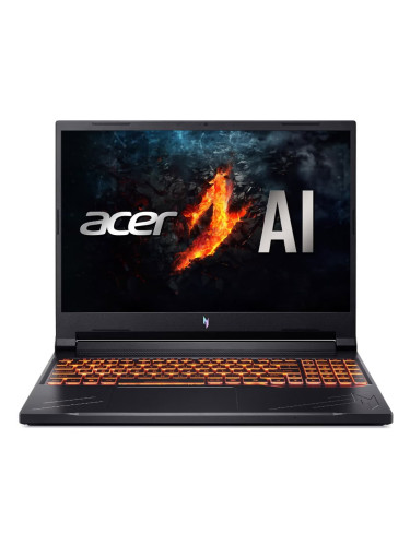 Лаптоп Acer Nitro V16 ANV16-41-R0M0 (NH.QRWEX.001), осемядрен AMD Ryzen 7 8845HS 3.8/5.1GHz, 16" (40.64cm) WUXGA IPS 165Hz Anti-Glare Display & GF RTX 3050 6GB, (HDMI), 16GB DDR5, 1TB SSD NVMe, 1x USB4, No OS, 2.5kg