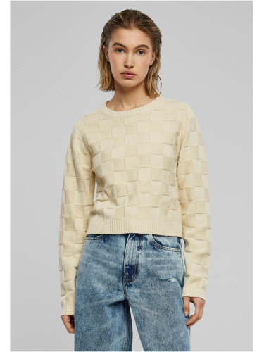 Women's sweater Check Knit sand