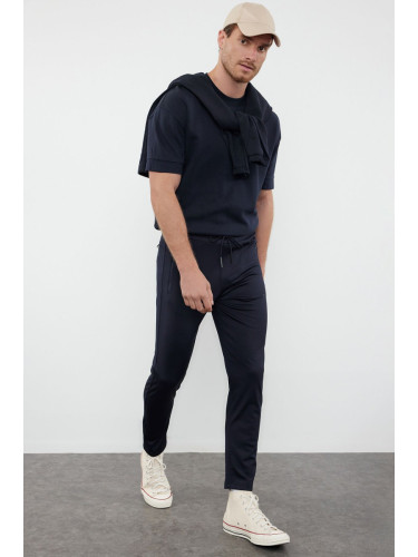 Trendyol Black Slim/Slim Fit Zipper Pocket Sports Sweatpants