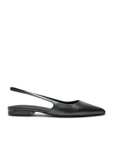 Calvin Klein Сандали Flat Slingback Pump Pearl HW0HW02120 Черен